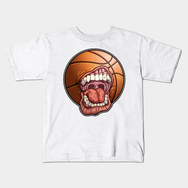 screaming mouth, basketball, March, Madness Kids T-Shirt by HEJK81